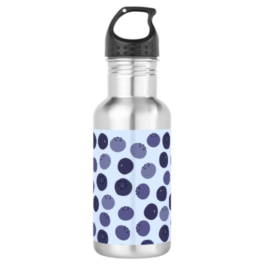 Bosbessenpatroon Waterfles (Voorkant)