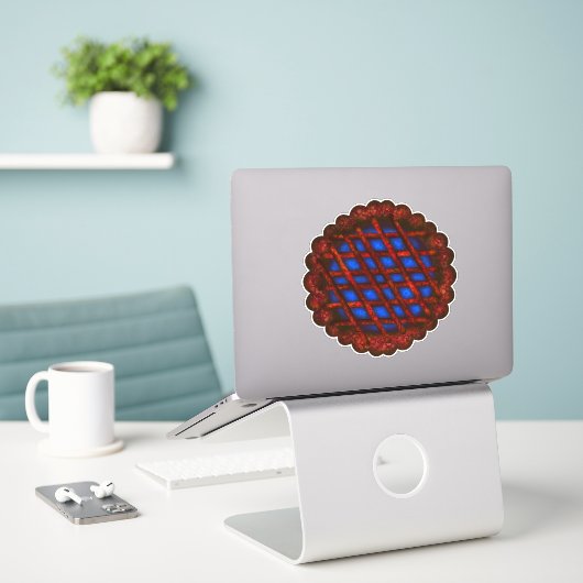 Bosbessentaart Sticker (Laptop op bureau)