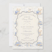 Bosbessentuin Toile Babyshower Teddy Kaart (Voorkant)