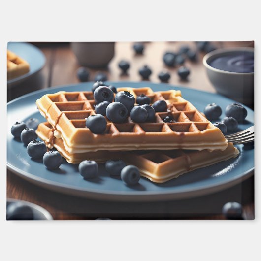 Bosbessenwafels Magneet (Voorkant)