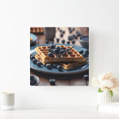 Bosbessenwafels Vierkante Klok (Huis)