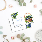 Bosbessenzoet baby shower bedankkaart