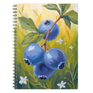 Bosbesstruik Waterverfschilderij van fruit Notitieboek