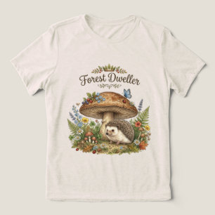 Bosbewoner Schattig Egeltje Paddenstoel Cottagecor Tri-Blend Shirt