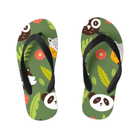 Bosbewoners: Scandinavisch kinderpatroon. Kinder Teenslippers (Voetbed)