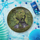 Bosbladeren Mos Dragon Papieren Bordje (Feest)