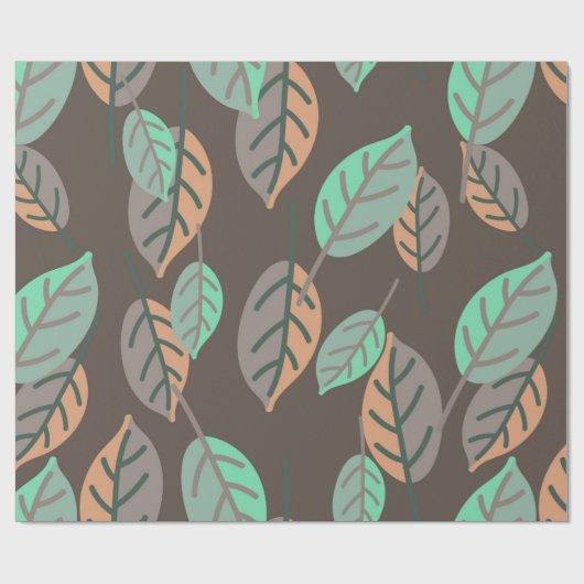 bosbladeren omslagpapier cadeaupapier (Vlak)