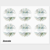 Bosbladeren | Retouradres Ronde Sticker (Vel)
