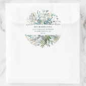 Bosbladeren | Retouradres Ronde Sticker (Tas)