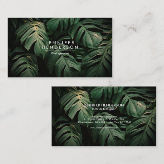 Bosbladeren Visitekaartje (Voorkant / Achterkant)