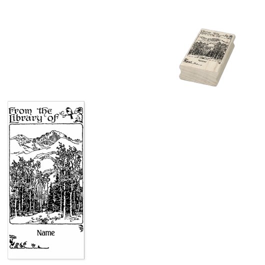 Bosbladwijzer Rubberstempel (Gestempeld)