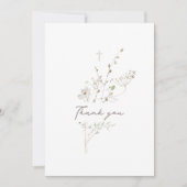 bosbloemboeket | Doop Dank u kaart (Voorkant)