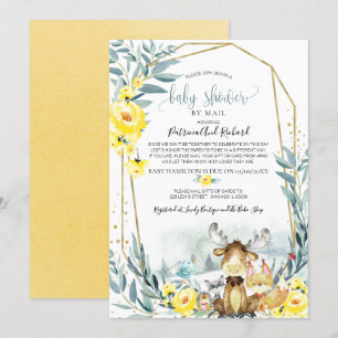 Bosbloemen Baby Shower Per Post Kaart