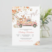 Bosbloemen Baby Shower Uitnodiging (Staand voorkant)