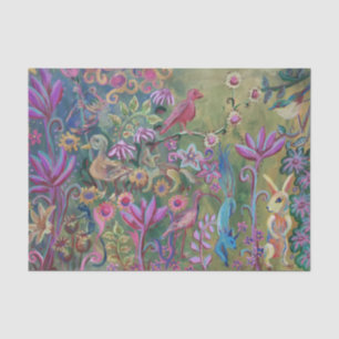 bosbloemenschilderij tissuepapier