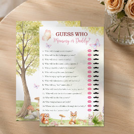 Bosbloemige Mama of Papa Baby Shower Spel