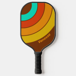 Bosbodem Mist Cirkel Streep met Naam Pickleball Paddle