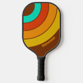 Bosbodem Mist Cirkel Streep met Naam Pickleball Paddle (Achterkant)