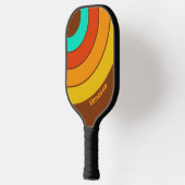 Bosbodem Mist Cirkel Streep met Naam Pickleball Paddle (Links)