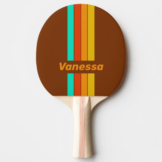 Bosbodem Mist Pin Gestreept met Naam Tafeltennisbatje (Voorkant)