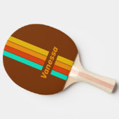Bosbodem Mist Pin Gestreept met Naam Tafeltennisbatje (Zijkant)