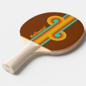 Bosbodem Mist Stripe Loop met Naam Tafeltennisbatje (Voorkant Gekanteld)