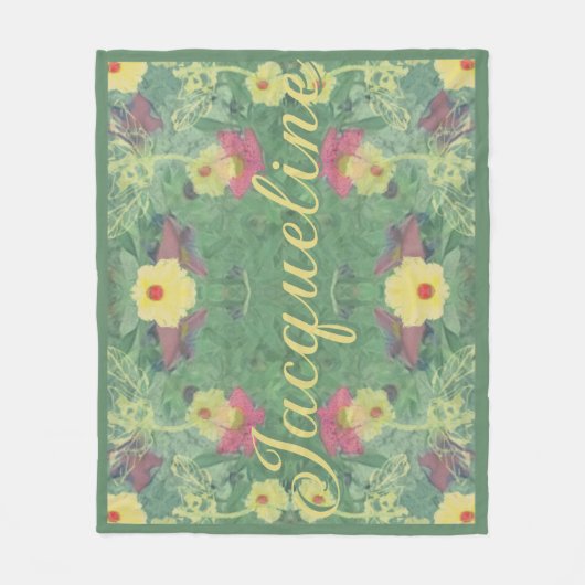 bosbodembloem fleece deken (Voorkant)