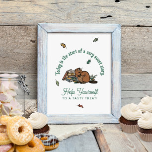 Bosboek Thema Dessert Tafelbord Poster