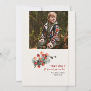 Bosboeket fotovakantiekaart feestdagenkaart