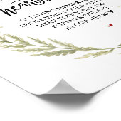 Bosboeketten voor altijd in ons hart Herdenkingsbo Poster (Hoek)