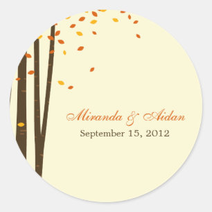 Bosbomen begunstigen Sticker of envelop afdichting