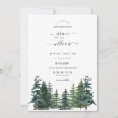 Bosbomen Calligrafiescript Wedding Kaart (Voorkant)
