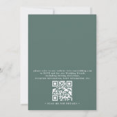 Bosbomen Denne Meer QR Code Trouwen Kaart (Achterkant)