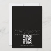 Bosbomen Dennenhouten Houten QR-code Bruiloft Kaart (Achterkant)