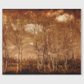 Bosbomen  Grunge Rustic Texture Clouds Cadeaupapier (Vlak)