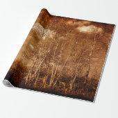 Bosbomen  Grunge Rustic Texture Clouds Cadeaupapier (Uitgerold)