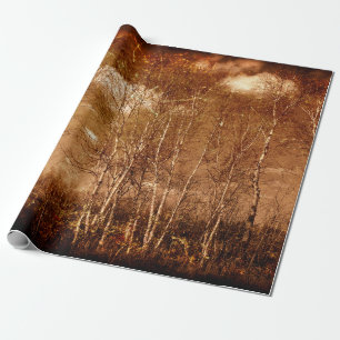 Bosbomen  Grunge Rustic Texture Clouds Cadeaupapier