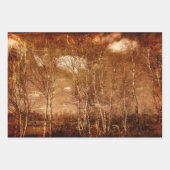 Bosbomen Grunge Rustic Texture Clouds Inpakpapier Vel (Voorkant 2)