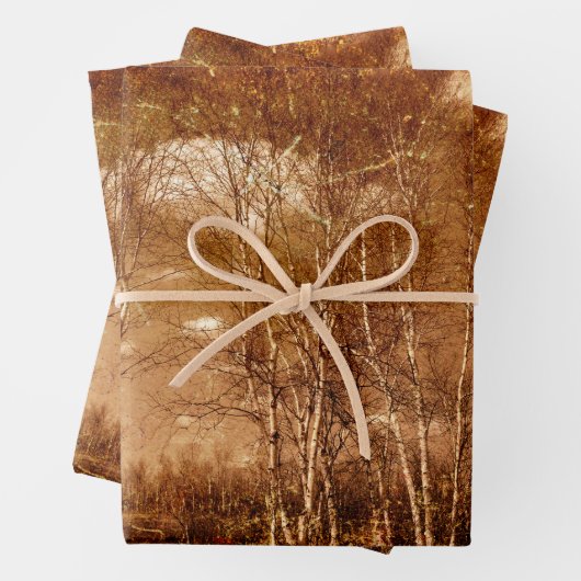 Bosbomen Grunge Rustic Texture Clouds Inpakpapier Vel (In situ)