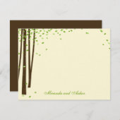 Bosbomen Hartelijk dank kaarten - Groen - Notitiekaartje (Voorkant / Achterkant)