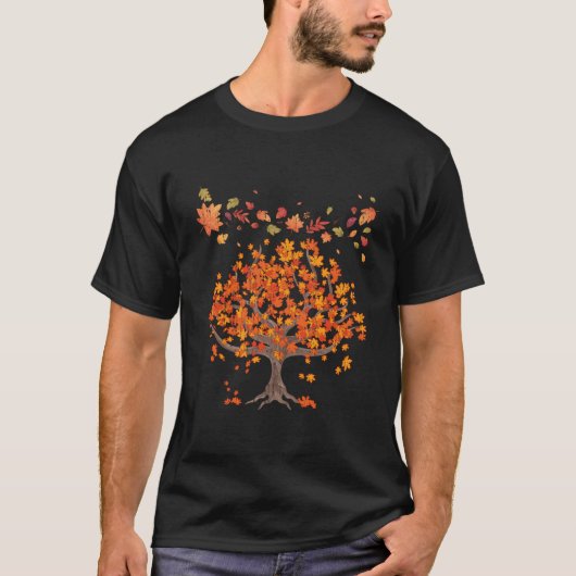 Bosbomen Herfstbladeren Natuur Herfst T-shirt (Voorkant)