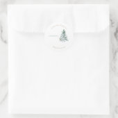 Bosbomen Herten Wit Rond Adres Ronde Sticker (Tas)