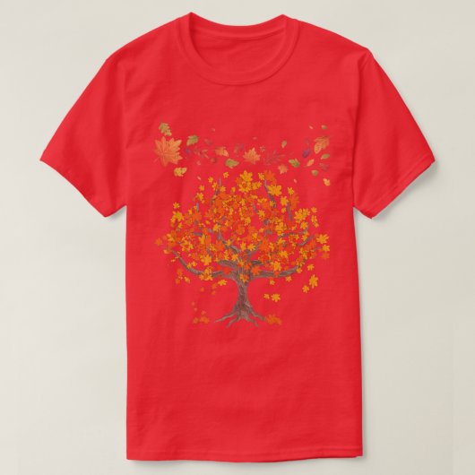 Bosbomen in de herfst Natuur Herfst T-shirt (Design voorkant)