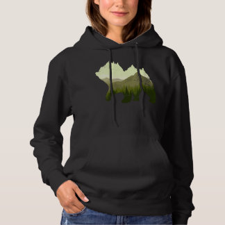 Bosbomen in de openlucht Natuur Dierlijke wildberg Hoodie