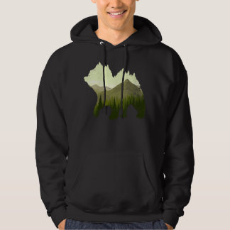 Bosbomen in de openlucht Natuur Dierlijke wildberg Hoodie