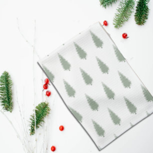 Bosbomen Kerstmis Theedoek