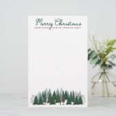 Bosbomen | Kerstvakantie | Kantoorartikelen Briefpapier (Staand voorkant)