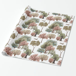 Bosbomen Konijnen Cadeaupapier