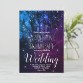 Bosbomen met gevleugelde gevechtsgevels bruiloft kaart (Staand voorkant)