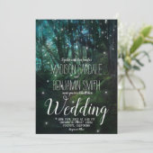 Bosbomen met gevleugelde gevechtsgevels bruiloft kaart (Staand voorkant)